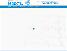 Tablet Screenshot of constructiebedrijfdegroot.nl